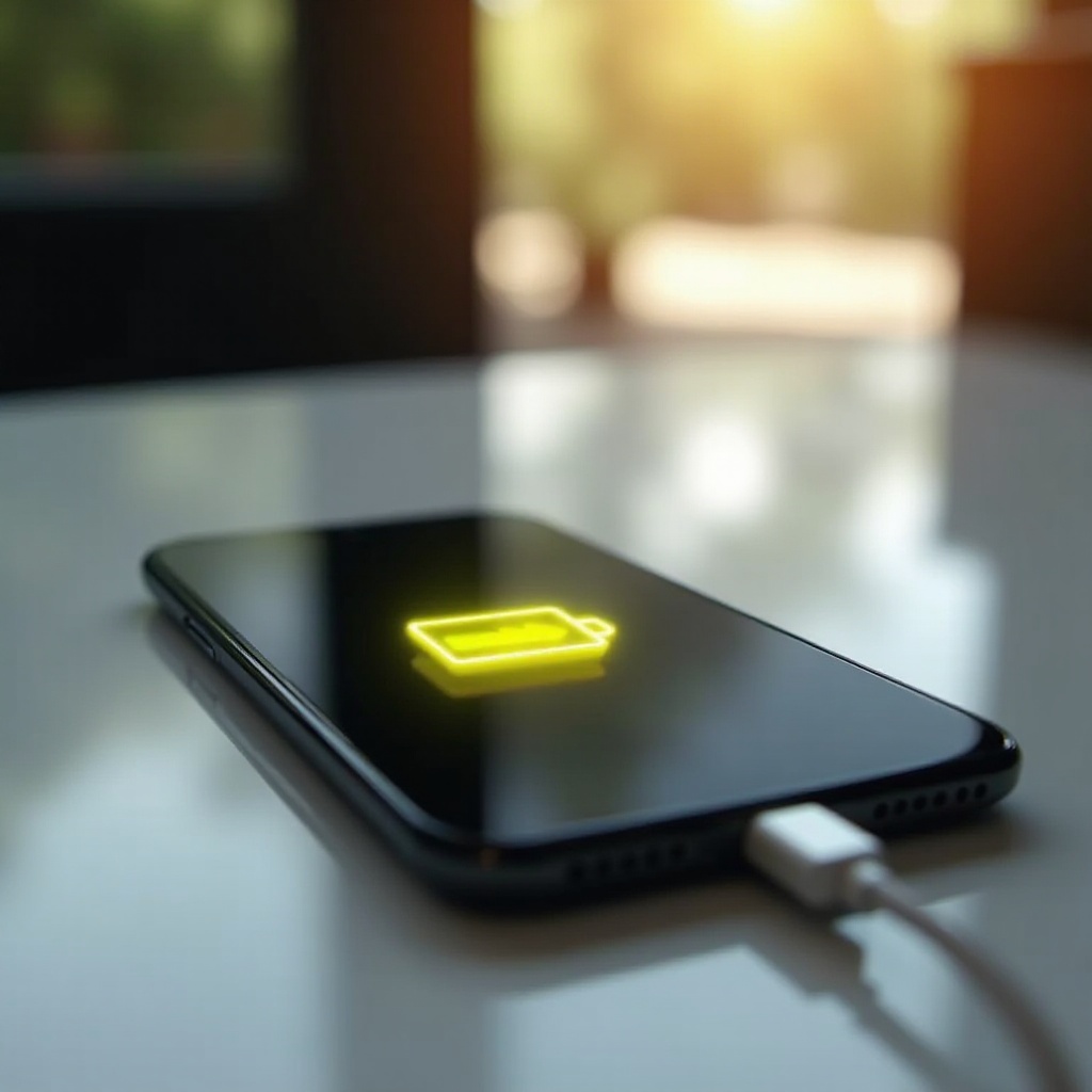 dlaczego moja bateria w iPhonie jest żółta podczas ładowania